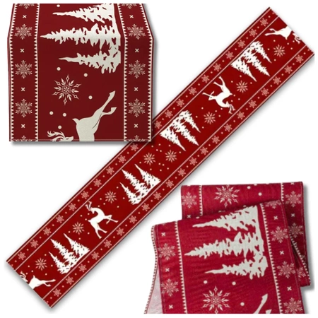 Față de masă burgundy de Crăciun