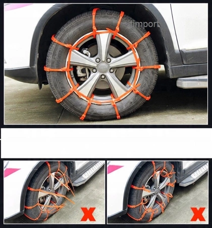 Lanțuri antiderapante pentru zăpadă set de 10 nailon