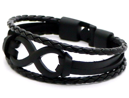 Brățară din piele unisex INFINITY Punk Strap