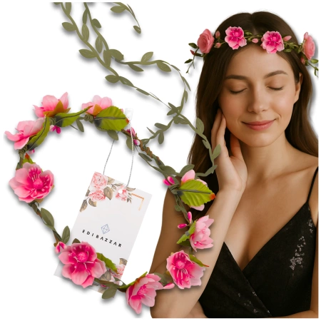 Bandita Coroana Roz Flori Trandafiri Stil Boho