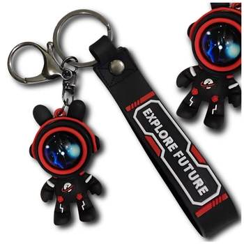 Breloc pentru poșete, astronaut, pandantiv cadou, negru