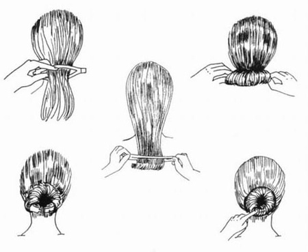 Agrafe, set de 4 piese, pentru a-ti prinde parul intr-un coc vintage HAIRAGAMI