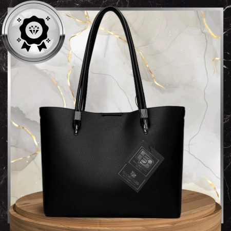 BAD&BAGS geanta shopper din piele de dama clasica neagra