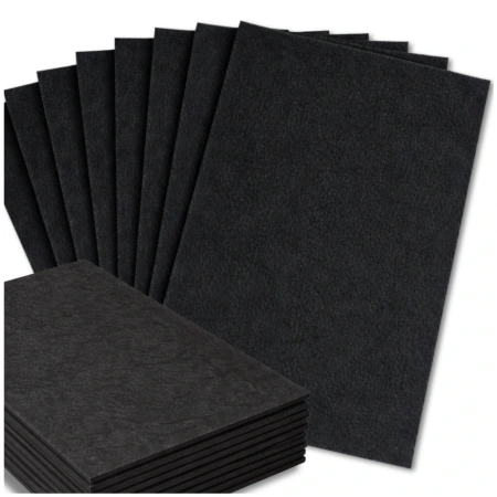 Foi decorative din fetru negru 30x30cm set de 10