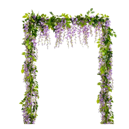 Agățat flori decorative violete artificiale 1buc cățărare pentru ghirlande de viță de vie