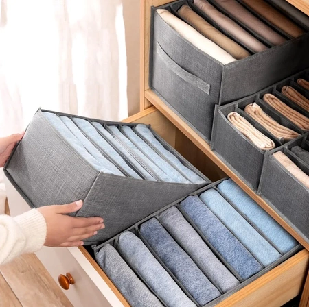Organizator gri pentru dulap, separator pentru sertarul pentru haine