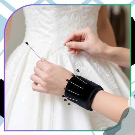 Ace și ace de croitorie cu cap în formă de lacrimă 55 mm, set de 50 de bucăți