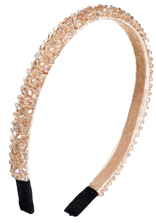 Bentita de par cu cristale, perle, strasuri, diadema