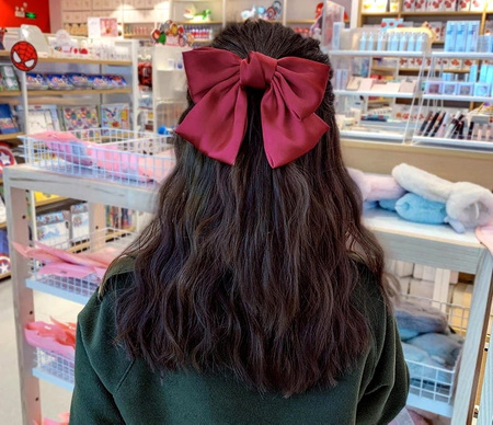 Ac de păr cu fundă mare, fundă pentru păr