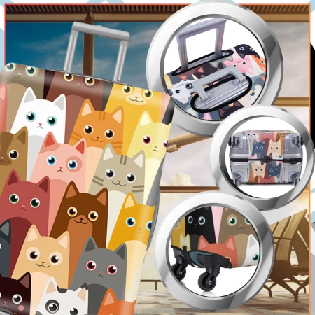 Husă de protecție elastică pentru valiză, bagaj de călătorie cu pisici