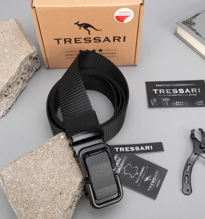 TRESSARI centura cu chingi catarama automata neagra tactica