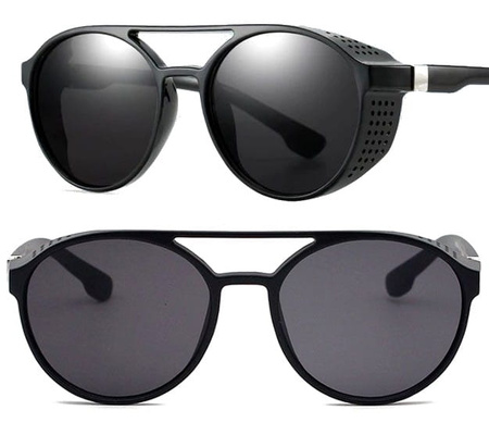 Ochelari pilot Ochelari de soare retro pentru bărbați rotunzi