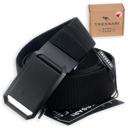 TRESSARI centura elastica neagra cu catarama automata
