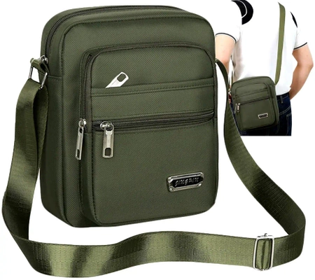 Geanta de umar barbati, mica, impermeabila, verde