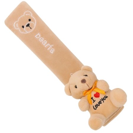 Husă pentru centura de siguranță, ursuleț decorativ pentru copii