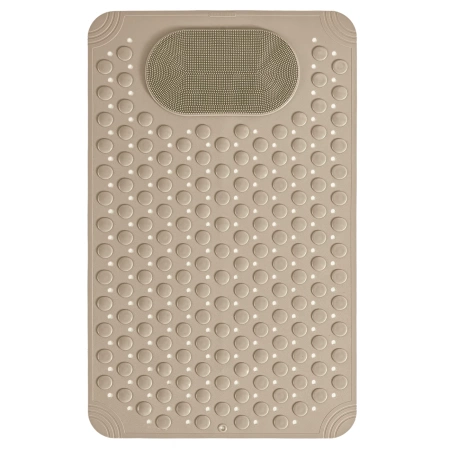 Covoraș de baie antiderapant pentru duș, pentru baie, 69x36 cm, bej, cu masaj