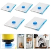 Set 5 buc. saci haine organizator vacuum impermeabil pentru dulap 50 x 60 cm