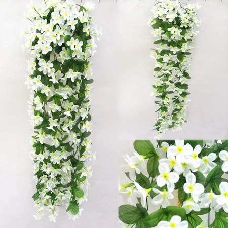 Hanging alb artificiale iederă alpinism flori decorative 1pc pentru balcon