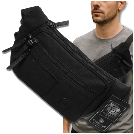 Geantă neagră impermeabilă pentru bărbați BAD&BAGS