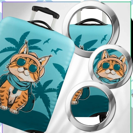 Husa de protectie elastica pentru valiza, bagaj de calatorie, cat