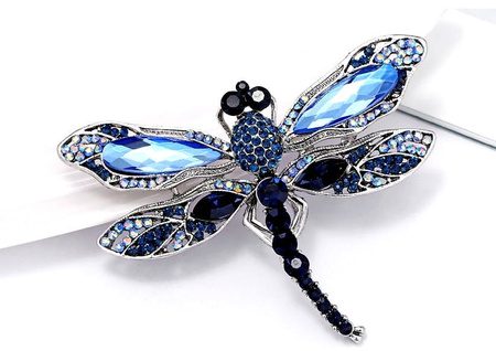 Brosa DRAGONFLY cu zirconi, ac retro insecte