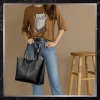 BAD&BAGS geantă de mână din piele clasică neagră shopper