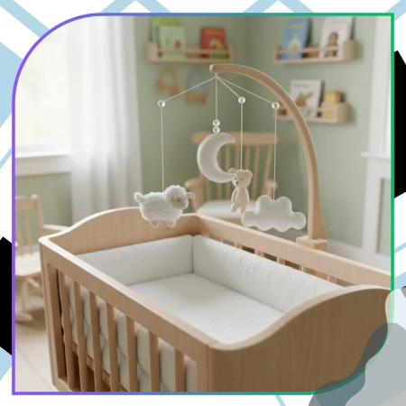 Set de 10 foi decorative din fetru alb 30x30cm