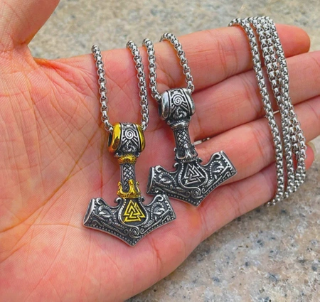 Colier bărbătesc Hammer of THOR MJOLNIR, oțel