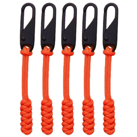 Set pandantive din metal portocaliu, 5 piese, sfoară pentru glisoare cu fermoar
