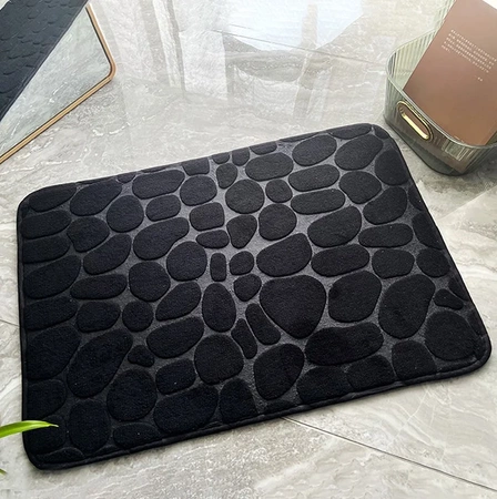 Covoraș absorbant anti-alunecare pentru baie, negru, moale