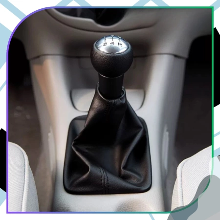 Peugeot Citroën buton schimbător piele cromat 5 trepte