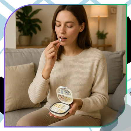 Cutie organizatoare elegantă pentru medicamente, crem, mini