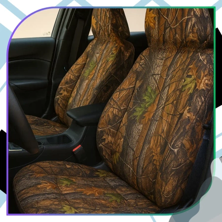 Huse universale pentru scaune auto din față, impermeabile, de camuflaj
