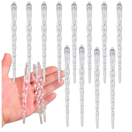 Globuri de Crăciun pandantiv țurțuri 12 buc decorațiuni 15 cm