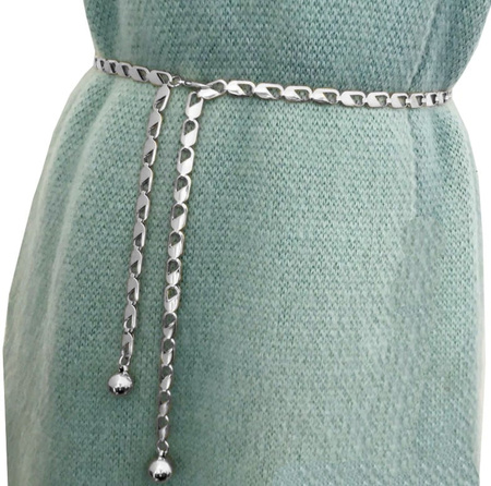 Lant cu centura argintie pentru rochie dama, lant decorativ