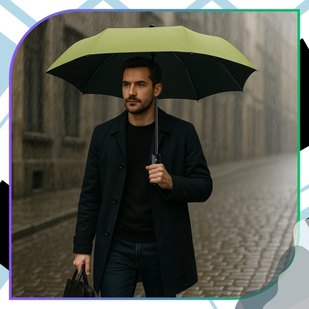 Umbrelă pliabilă automată Umbrelă automată VERDE ANTI-UV