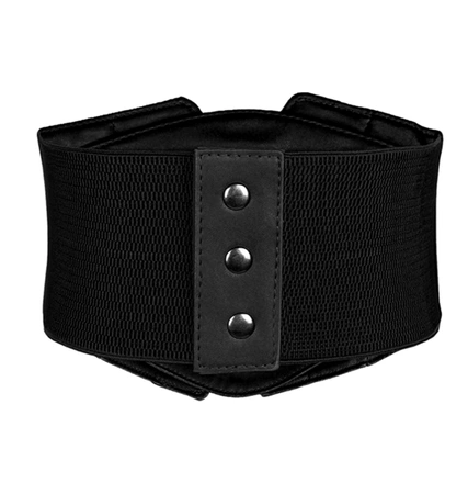 Curea legata, centura lata, corset cu dantela din cauciuc negru