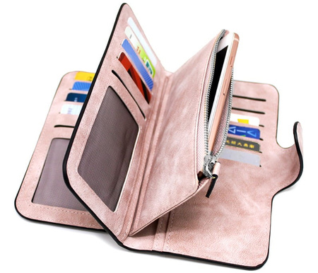 PORTOfel MARE DE PIELE DE DAMA, PRACTIC, CU FERMOAR