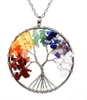 Colier din otel chirurgical, pomul fericirii, minerale colorate