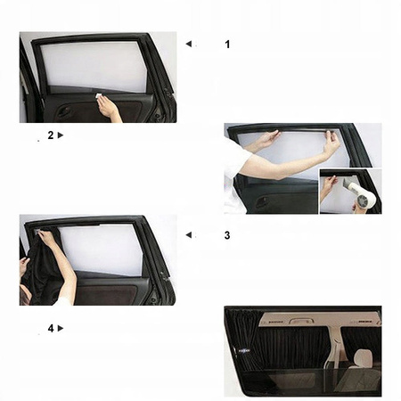 Perdele parasolare, negre 50x47, pentru masina, iaht, camion