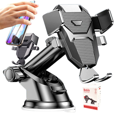 Suport negru telescopic pentru telefon auto