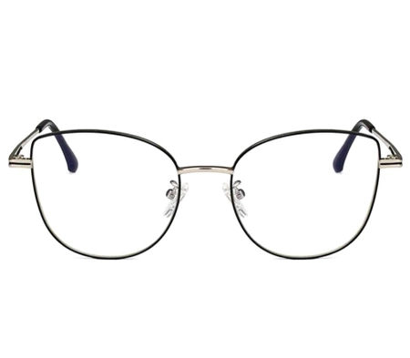 Ochelari de culoare argintii, eleganti cat-eye cu antireflex