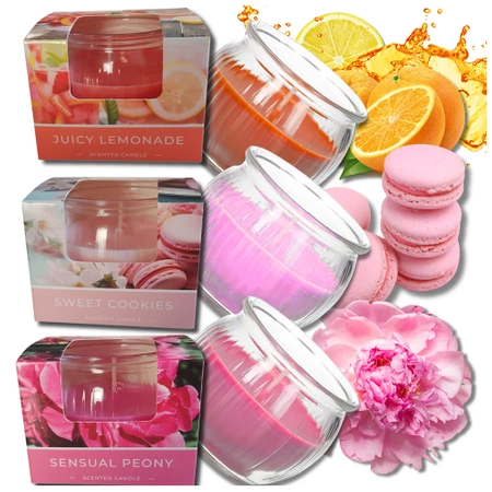 Set 6 lumanari parfumate lumanare biscuiti bujor cu fructe