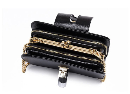 Geanta de piept de dama eleganta, neagra, incapatoare