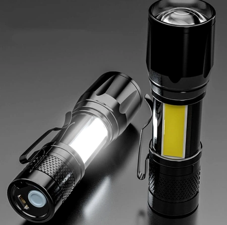 Mini lanternă militară tactică, USB puternic