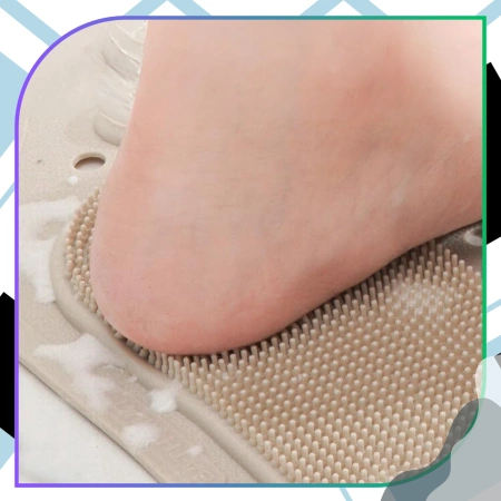 Covoraș de baie antiderapant pentru duș, pentru baie, 69x36 cm, bej, cu masaj