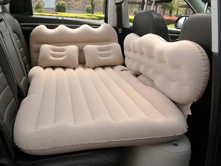 Saltea auto XL, pat auto negru cu pompa, camping