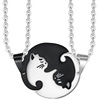 BEST FRIENDS colier din oțel chirurgical pentru cupluri Cat Cats
