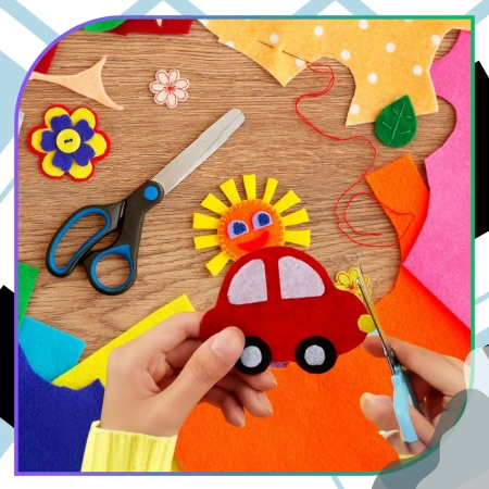 Foi decorative din fetru 40x45cm set de 20 bucăți, amestec de culori, mari