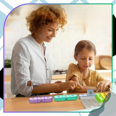 Cutie organizator colorat pentru medicamente 7 zile 3 momente ale zilei recipient casetă